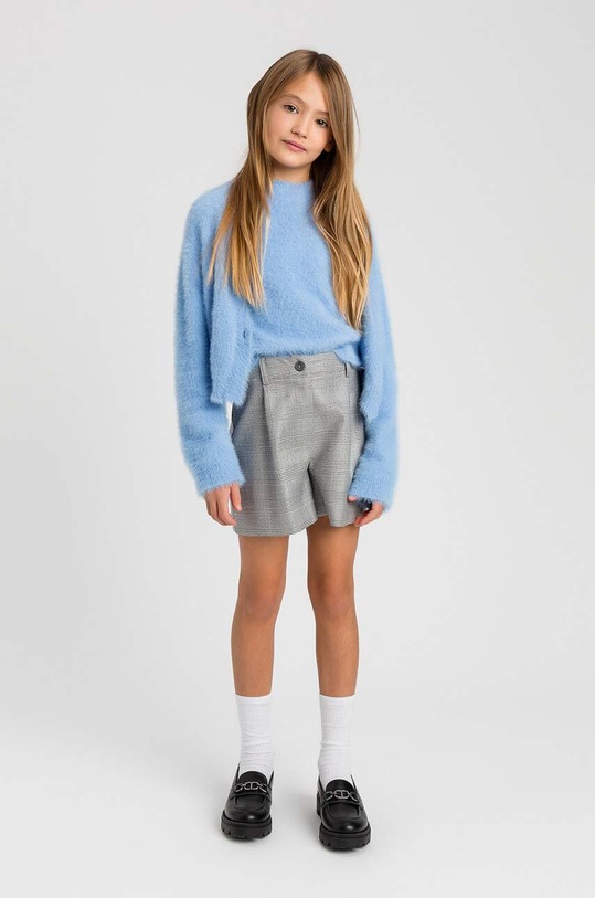 Dětské kraťasy Twinset látka šedá 242GJ2182
