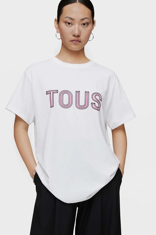 Tous t-shirt bawełniany nadruk różowy 2002104713