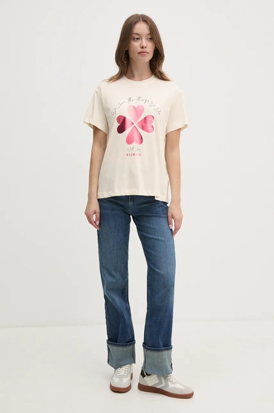 Mos Mosh t-shirt in cotone 165320 beige ZW24