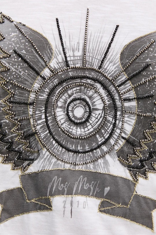 Mos Mosh t-shirt bawełniany 165350 biały