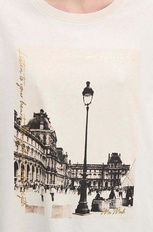 Mos Mosh tricou din bumbac 164510 bej