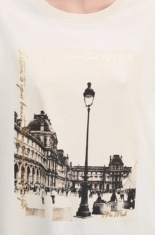 Mos Mosh tricou din bumbac 164510 bej