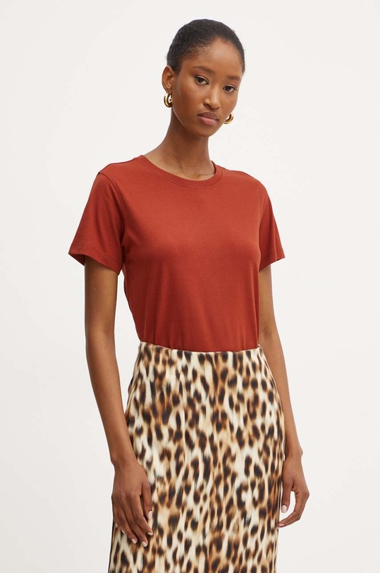 Tričko Silvian Heach CHEKER hnedá GPA24057TS