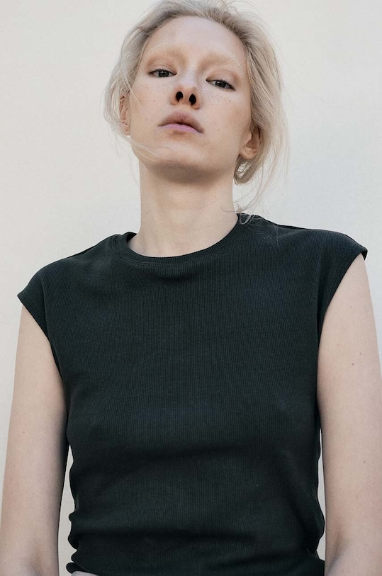 Bombažen top MUUV. TETE bluzka.bez.rekawow.TETE zelena ZW25