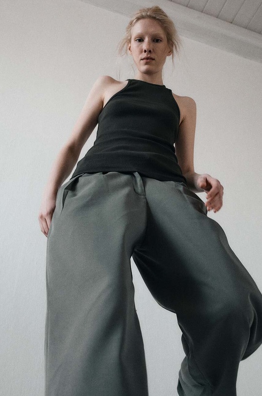 Îmbrăcăminte MUUV. top din bumbac PRESSE koszulka.PRESSE turcoaz