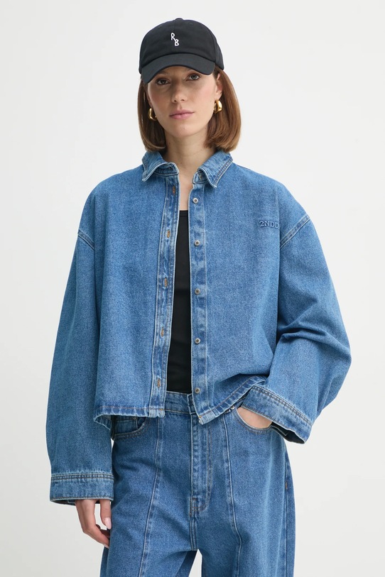 2NDDAY koszula jeansowa Tommi bawełna niebieski 2245730964