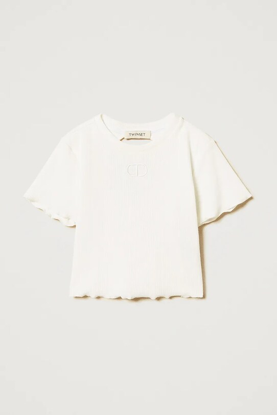 Twinset t-shirt dziecięcy 251GJ2571.128.170 biały ZS25