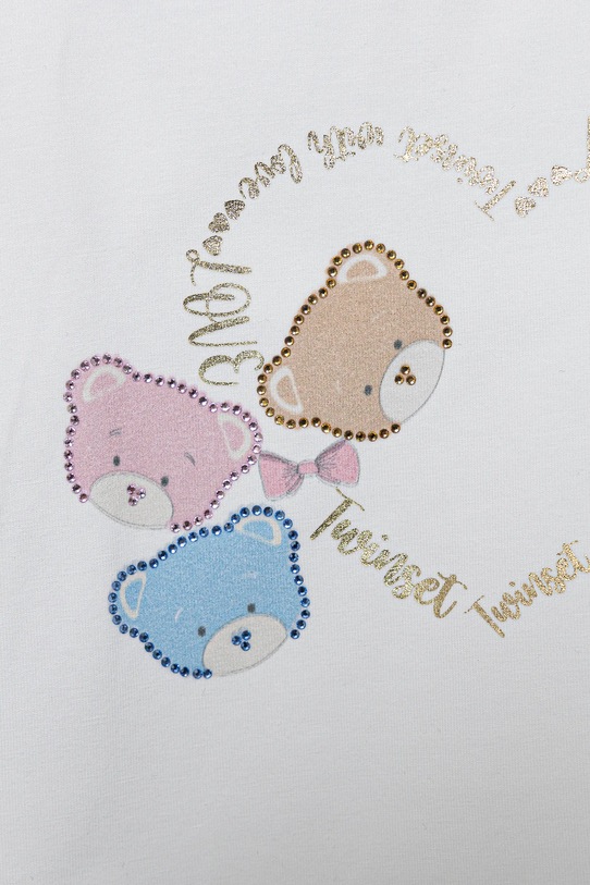 Dziewczynka Twinset t-shirt dziecięcy 251GJ242A.86.116 biały