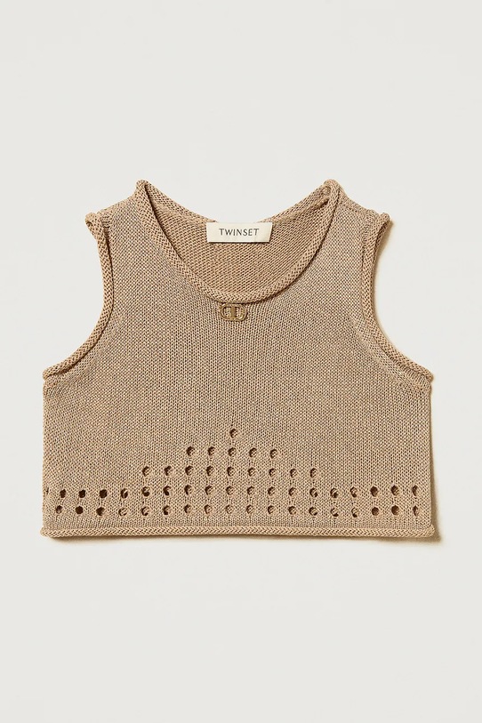 Twinset gyerek top 251GJ3431.128.170 bézs ZS25