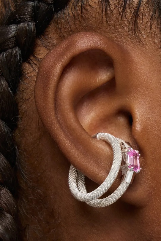 Tous nausznica srebrna TOUS MESH LGG 1004502800 srebrny