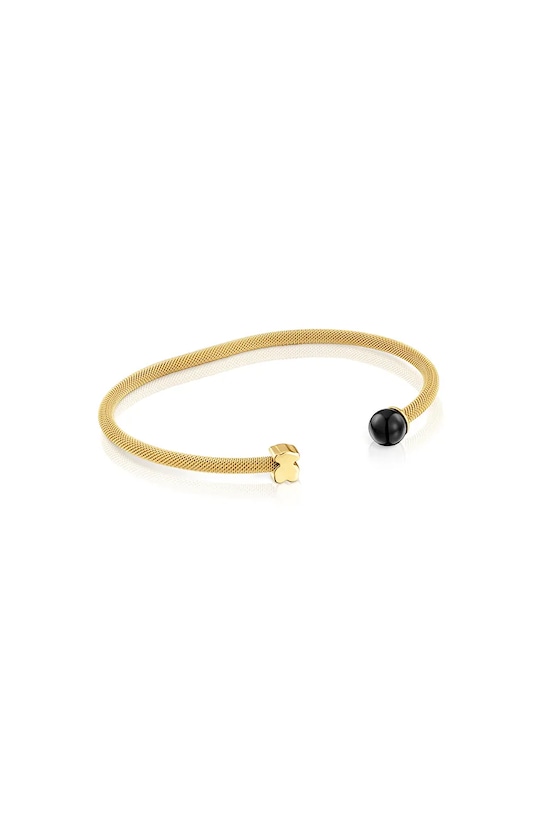 Tous bracciale placcato oro con onice ICON MESH oro plissettato oro 1004507240
