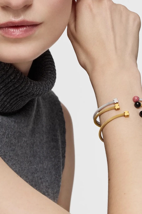 Tous bracciale placcato oro con onice ICON MESH 1004507240 oro