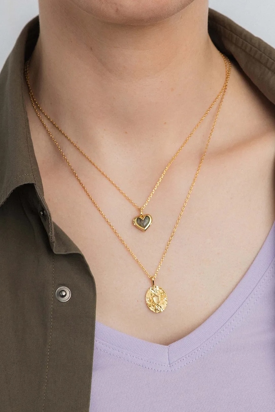 Akcesoria ANIA KRUK naszyjnik pozłacany ROMANTICA MMRNN2102Z złoty