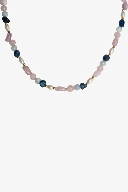 ANIA KRUK naszyjnik srebrny pozłacany SUMMER srebro beżowy SAKNN2719Z