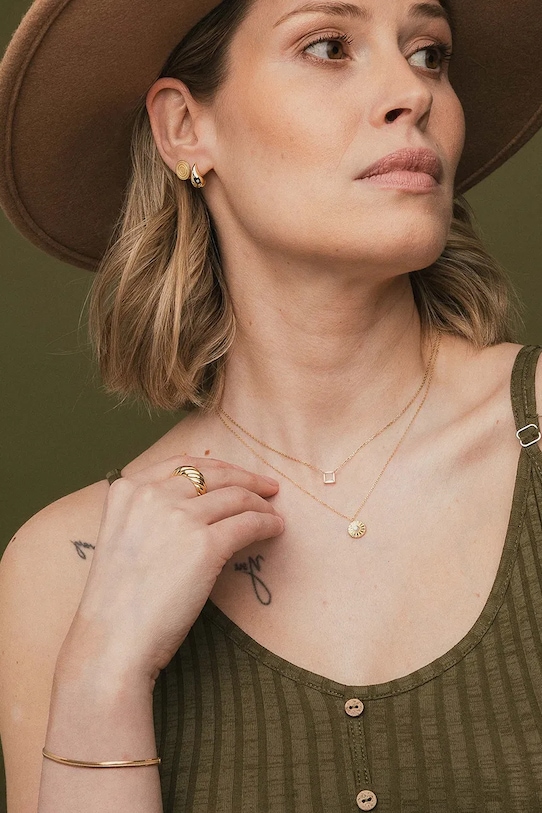 ANIA KRUK bransoletka srebrna pozłacana VINTAGE złoty SLTAS3330Z