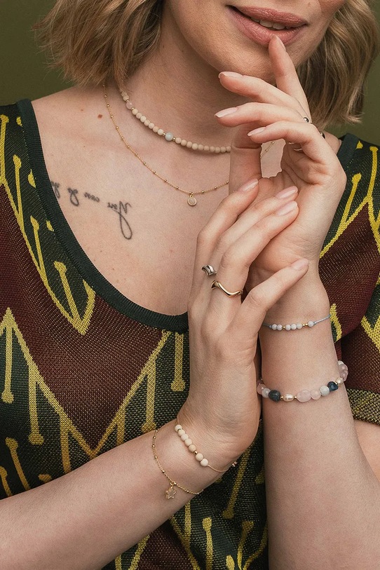 ANIA KRUK naszyjnik srebrny pozłacany ARIEL SLTNP3292Z złoty