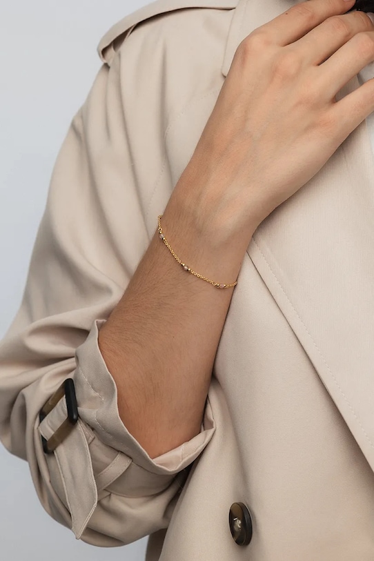 ANIA KRUK bransoletka srebrna pozłacana DUO SMIAN0848Z złoty