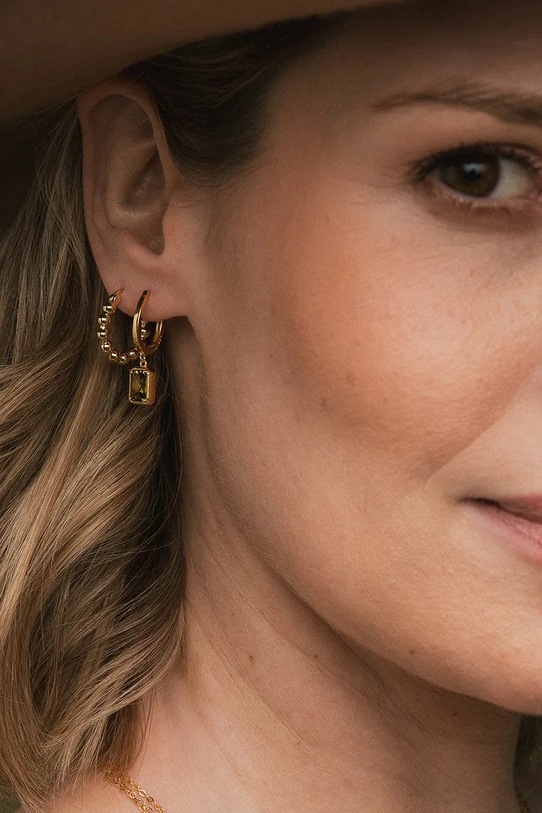 Akcesoria ANIA KRUK kolczyki srebrne pozłacane VINTAGE SMIKC0476Z złoty