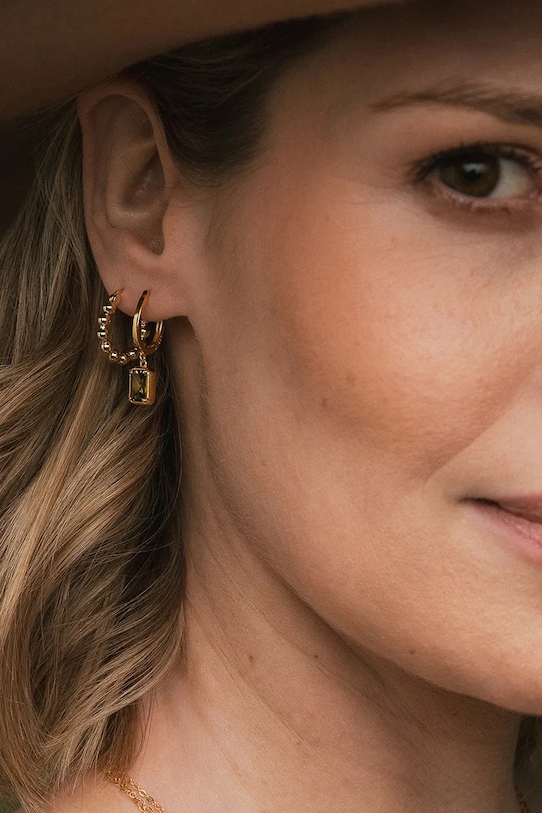 Akcesoria ANIA KRUK kolczyki srebrne pozłacane VINTAGE SMIKC0476Z złoty