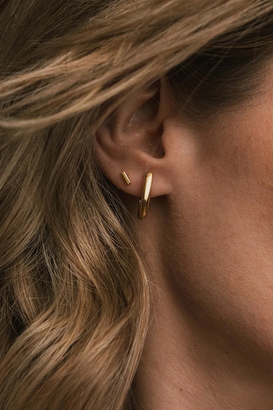 Akcesoria ANIA KRUK kolczyki srebrne pozłacane BLAIR SMIKS0240Z złoty