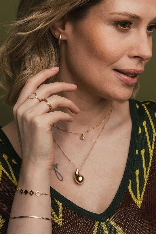 ANIA KRUK kolczyki srebrne pozłacane BLAIR złoty SMIKS0240Z