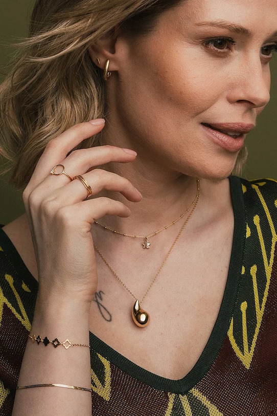 ANIA KRUK kolczyki srebrne pozłacane BLAIR złoty SMIKS0240Z