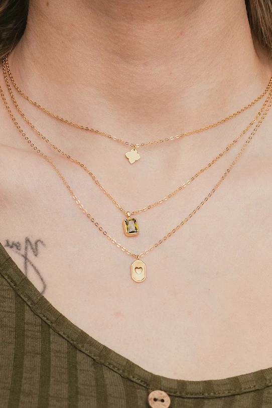 Akcesoria ANIA KRUK naszyjnik srebrny pozłacany VINTAGE SMINC0466Z złoty