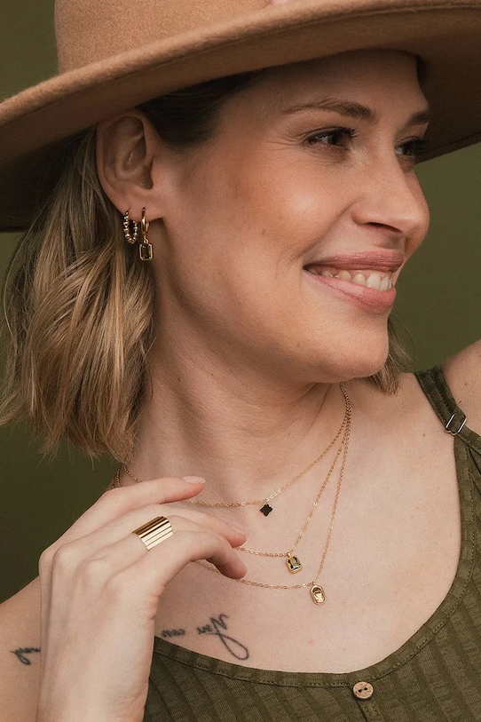 ANIA KRUK naszyjnik srebrny pozłacany VINTAGE złoty SMINC0466Z