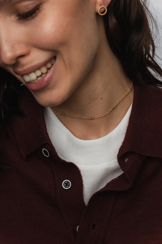 ANIA KRUK naszyjnik srebrny pozłacany DUO złoty SMINN0838Z