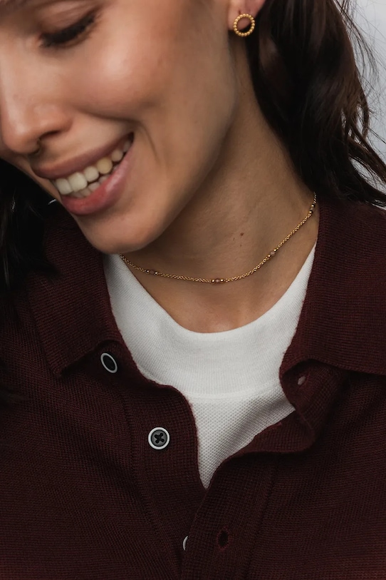 ANIA KRUK naszyjnik srebrny pozłacany DUO złoty SMINN0838Z