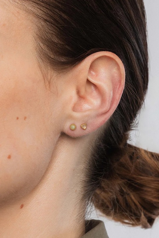 ANIA KRUK kolczyki srebrne pozłacane DUO złoty SMRKN2414Z