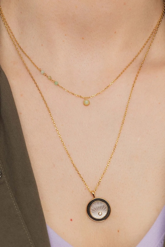 ANIA KRUK naszyjnik srebrny pozłacany DUO SMRNN2386Z złoty