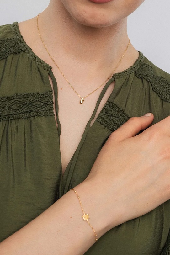 ANIA KRUK bransoletka srebrna pozłacana HIPPIE SSIAS0980Z złoty