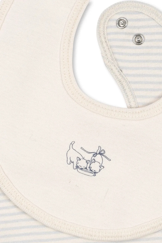 Chlapec Obojstranný detský podbradník Fanga Fontana FIO STRIPE 2 PACK BIBS OCS 2-pak FA100040 béžová