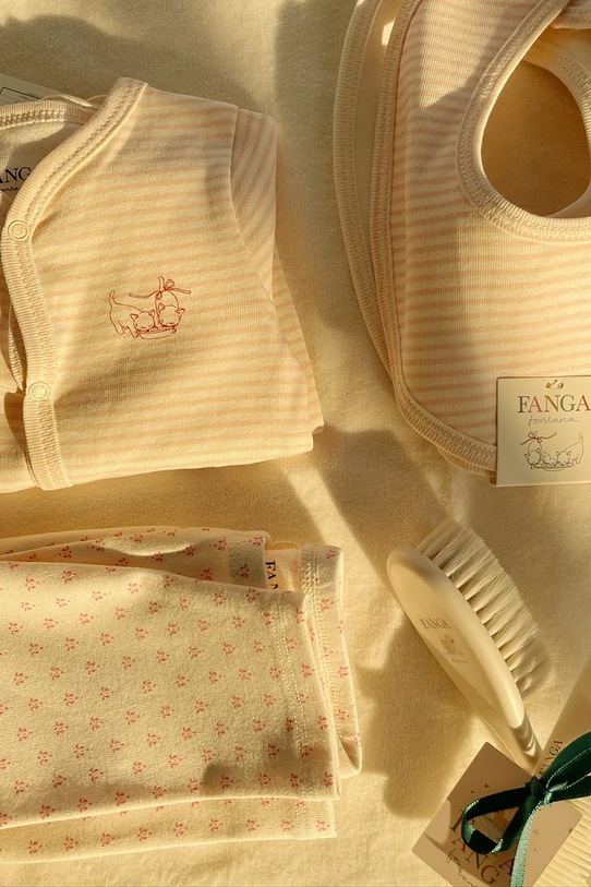 Fanga Fontana bavetă reversibilă pentru copii FIO STRIPE 2 PACK BIBS OCS 2-pack FA100040