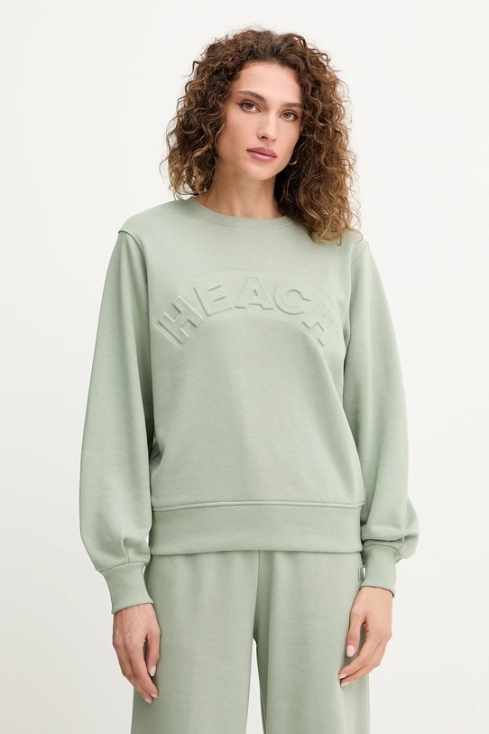 Silvian Heach bluza BASSIN aplikacja zielony GPA25113FE