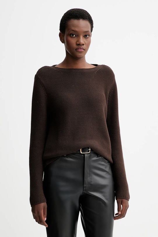 Marc O'Polo sweter bawełniany bawełna brązowy 511605960113