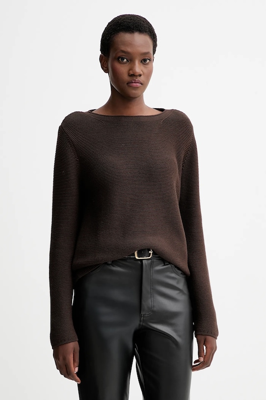 Marc O'Polo pulover de bumbac grosime medie maro 511605960113