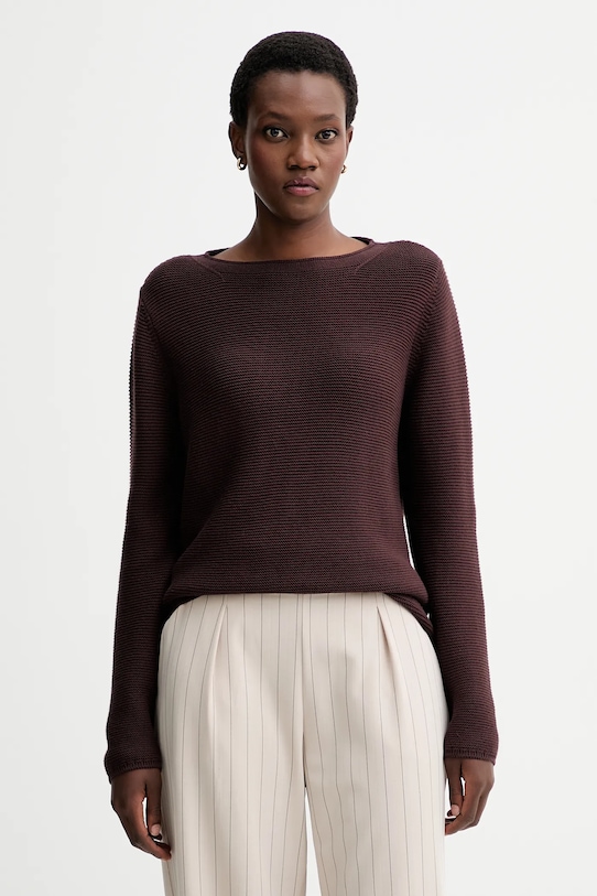 Marc O'Polo sweter bawełniany bawełna brązowy 511605960113