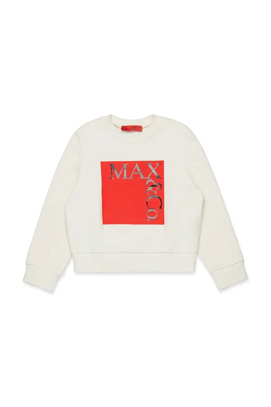 MAX&Co. bluza bawełniana dziecięca MAXS3F SWEAT-SHIRT nadruk beżowy MX0037