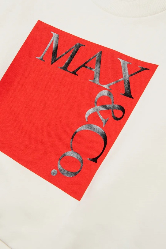 MAX&Co. bluza bawełniana dziecięca MAXS3F SWEAT-SHIRT beżowy MX0037
