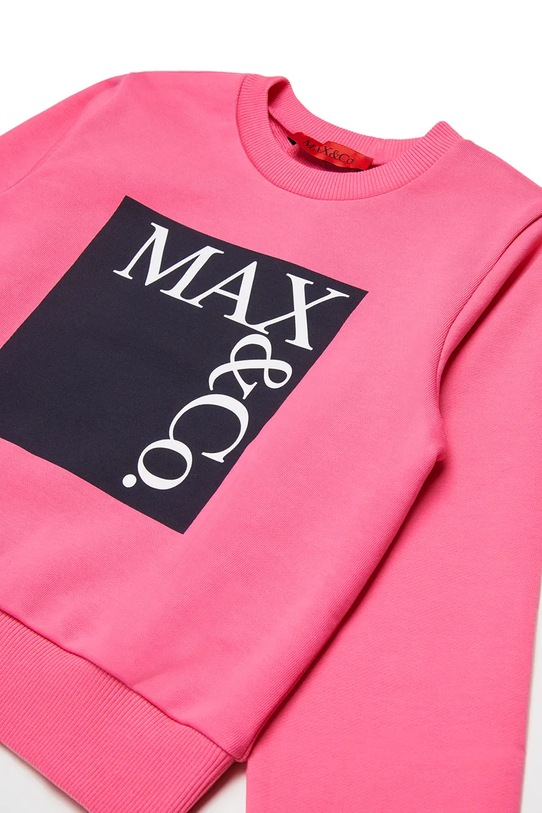 MAX&Co. bluza bawełniana dziecięca MAXS3F SWEAT-SHIRT różowy MX0037