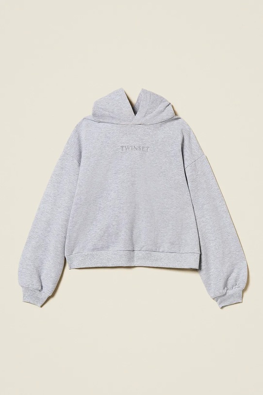 Twinset bluza dziecięca z kapturem szary 252GJ2010