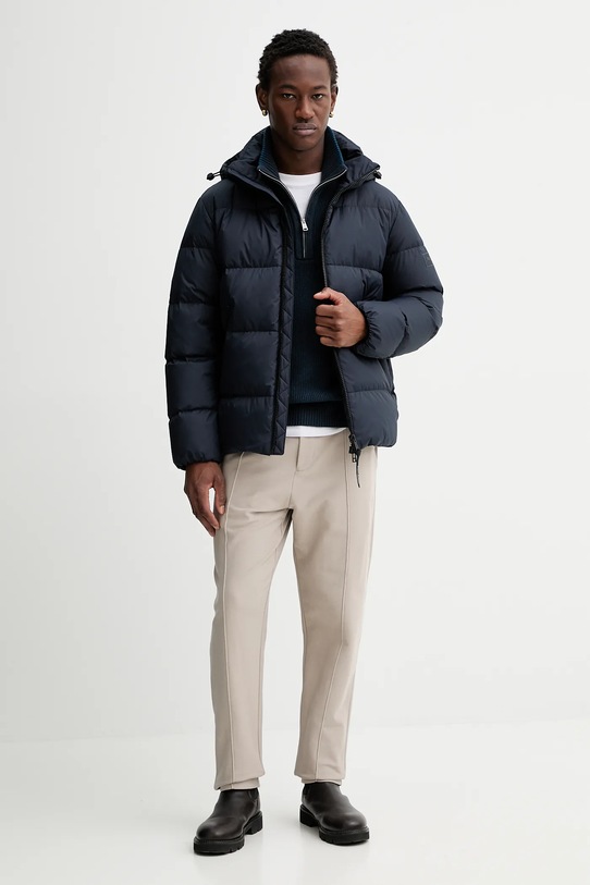 Marc O'Polo sweter z dodatkiem wełny 531516060370 granatowy ZW25