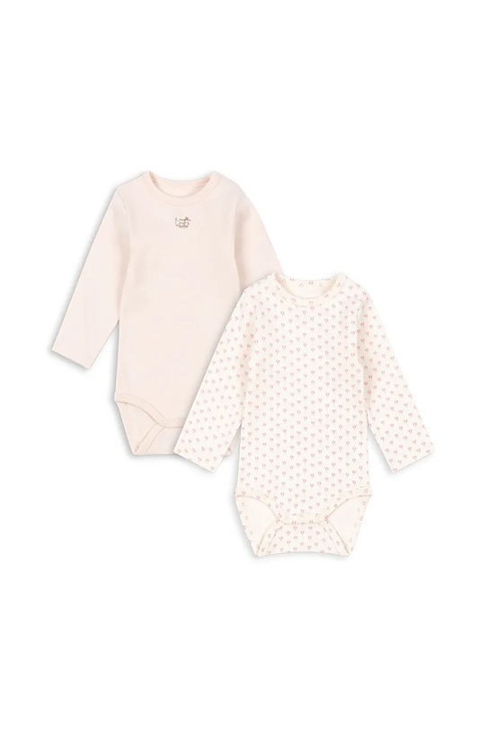 Fanga Fontana body niemowlęce BELLO 2 PACK LS BODY OCS Produkt niemowlęcy różowy FA100001