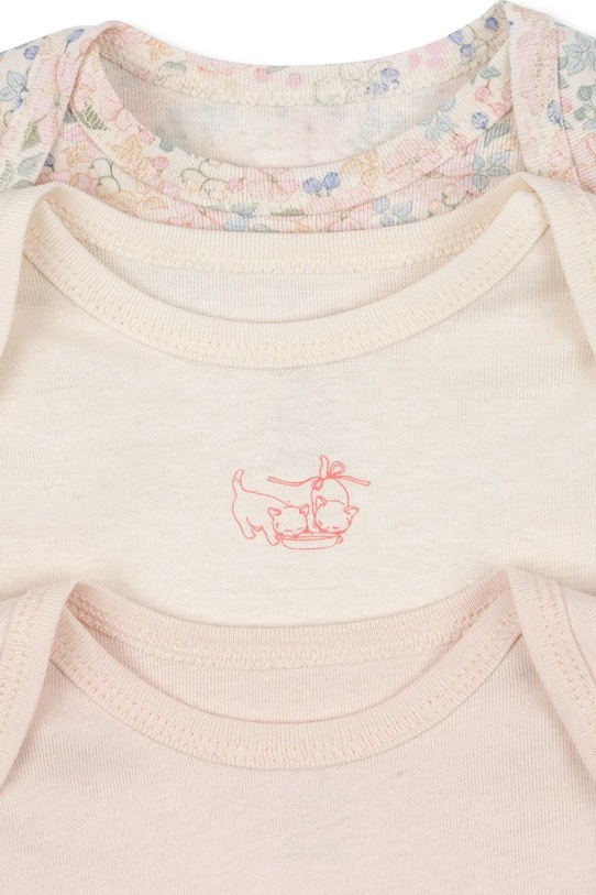 Chłopiec Fanga Fontana body bawełniane niemowlęce FIO 3 PACK LS BODY OCS 3-pack FA100032 beżowy