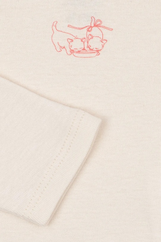 Fanga Fontana body bawełniane niemowlęce FIO 3 PACK LS BODY OCS 3-pack beżowy FA100032