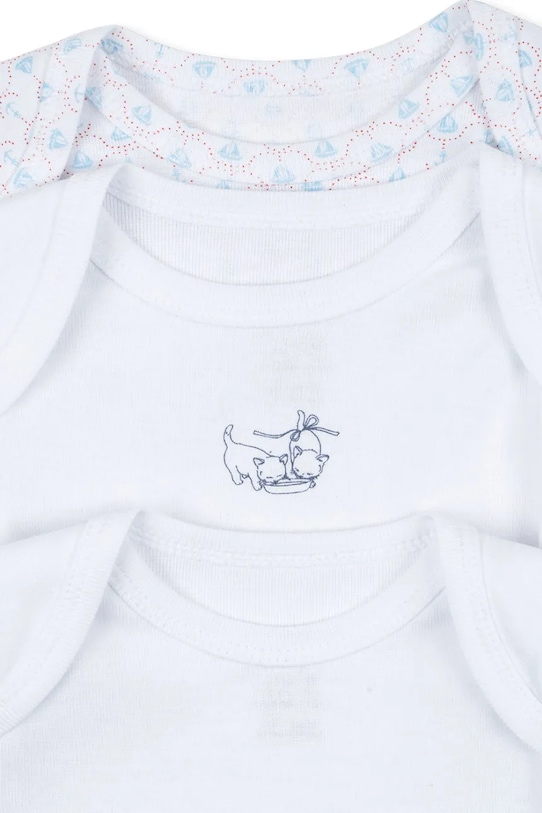 Chlapec Bavlnené body pre bábätká Fanga Fontana FIO 3 PACK LS BODY OCS 3-pak FA100032 modrá