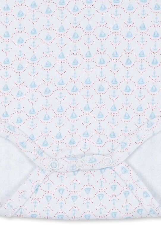 Bavlnené body pre bábätká Fanga Fontana FIO 3 PACK LS BODY OCS 3-pak FA100032 modrá