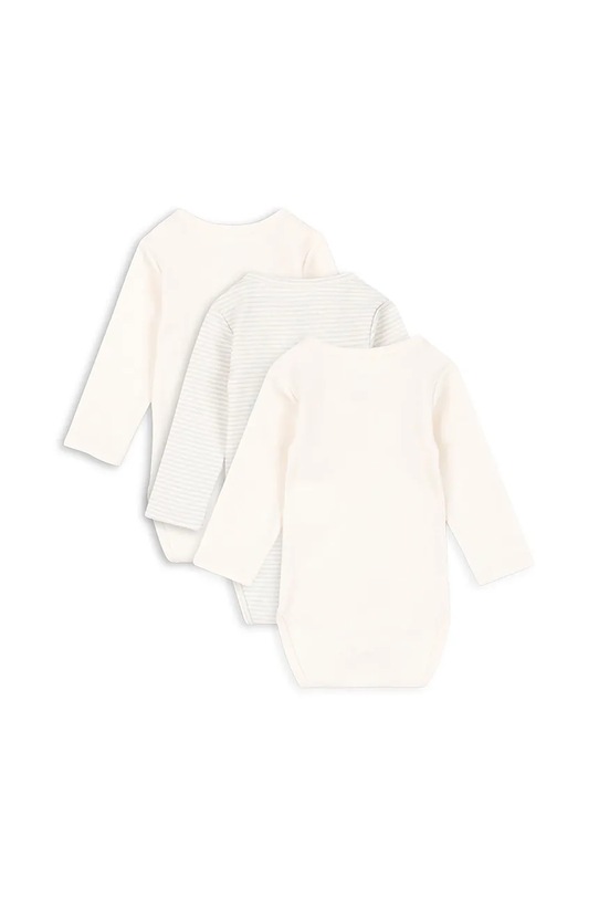 Body pre bábätká Fanga Fontana FIO STRIPE 3 PACK LS BODY OCS 3-pak FA100035 béžová ZW25